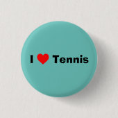 I Liebe Tennis Minze Green Button (Vorderseite)