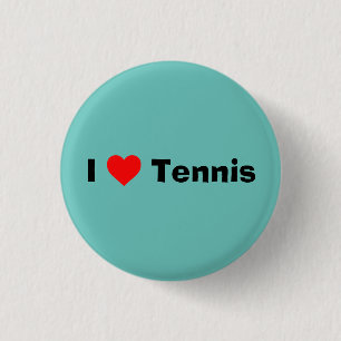 I Liebe Tennis Minze Green Button