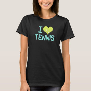 I Liebe Tennis Niedlich Tennis Spielerherz T-Shirt