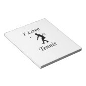 I Liebe Tennis Notizblock (angewinkelt)