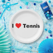 I Liebe Tennis Pappteller (Party)