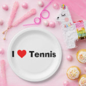 I Liebe Tennis Pappteller (Party)