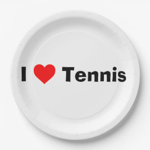 I Liebe Tennis Pappteller