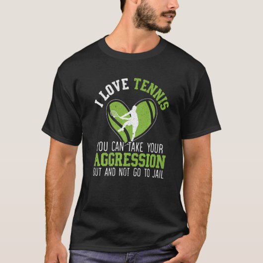 I Liebe Tennis Player Smash Racket Science Sport T-Shirt (Vorderseite)