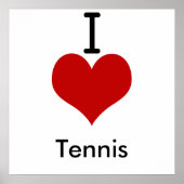 I Liebe Tennis Poster (Vorne)