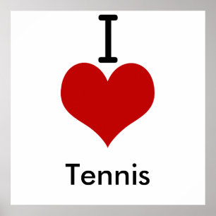 I Liebe Tennis Poster