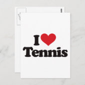 I Liebe Tennis Postkarte (Vorne/Hinten)