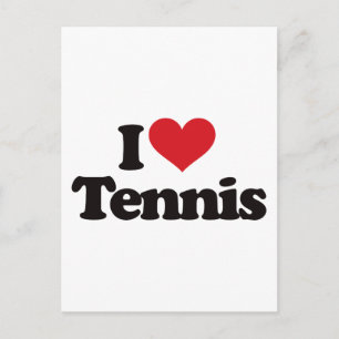I Liebe Tennis Postkarte