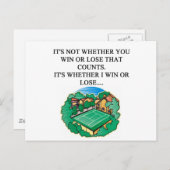 i Liebe Tennis Postkarte (Vorne/Hinten)