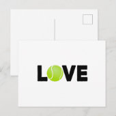 I Liebe Tennis Postkarte (Vorne/Hinten)