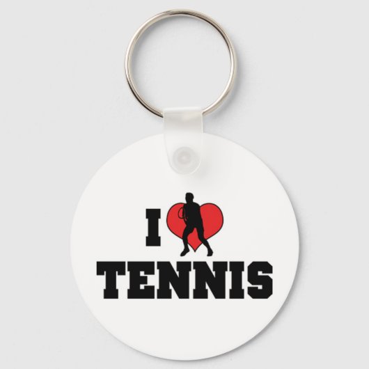 I Liebe Tennis Schlüsselanhänger (Vorderseite)