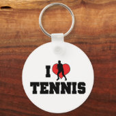 I Liebe Tennis Schlüsselanhänger (Vorderseite)
