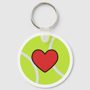 I Liebe Tennis Schlüsselanhänger