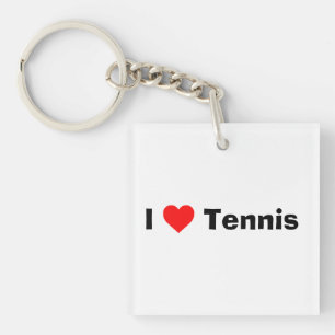 I Liebe Tennis Schlüsselanhänger