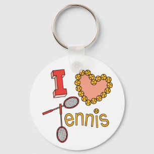 I Liebe-Tennis Schlüsselanhänger