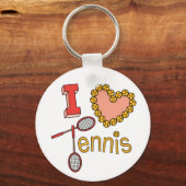 I Liebe Tennis Schlüsselanhänger (Vorderseite)
