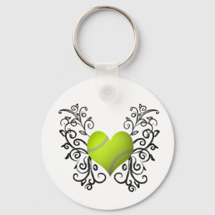 I Liebe-Tennis Schlüsselanhänger