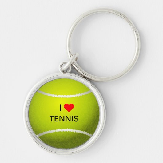 I Liebe Tennis Schlüsselanhänger (Vorne)