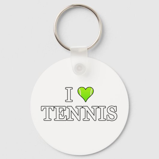 I Liebe Tennis Schlüsselanhänger (Vorderseite)