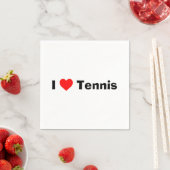 I Liebe Tennis Serviette (Beispiel)