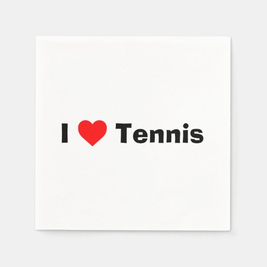I Liebe Tennis Serviette (Vorderseite)