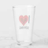I LIEBE TENNIS SERVING GLAS (Rückseite)