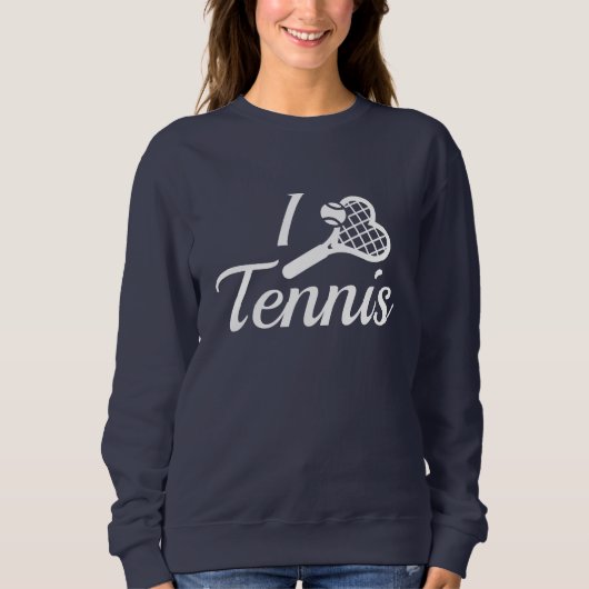 I Liebe Tennis Sweatshirt (Vorderseite)