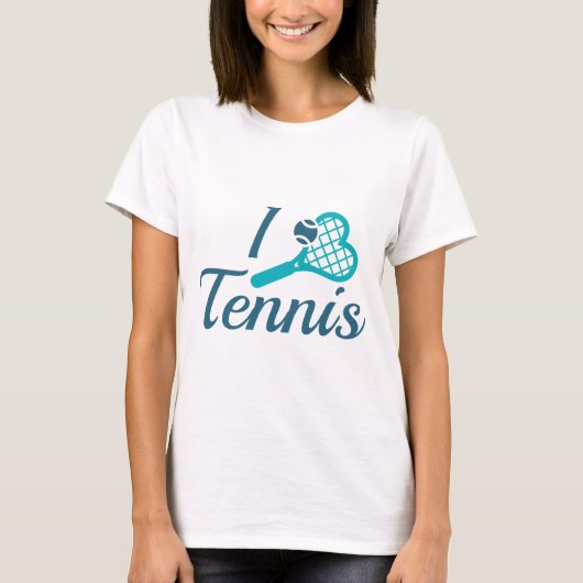 I Liebe Tennis T-Shirt (Vorderseite)