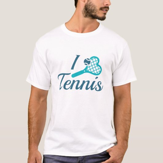I Liebe Tennis T-Shirt (Vorderseite)