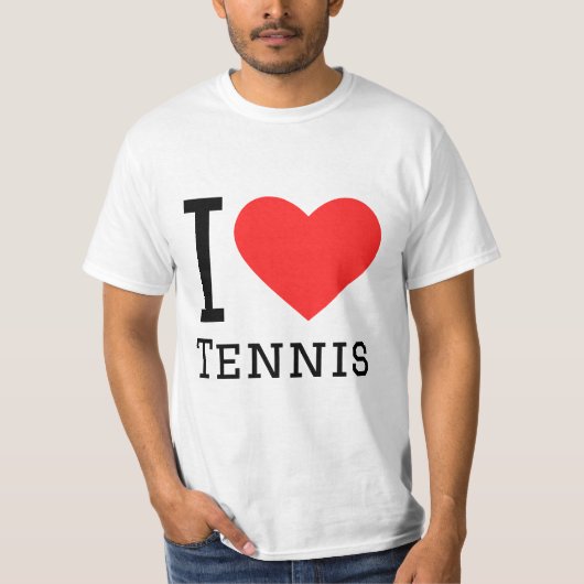 I Liebe Tennis T-Shirt (Vorderseite)
