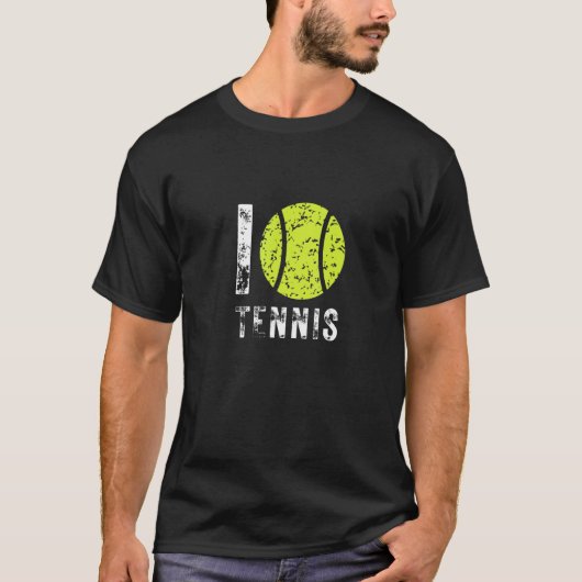 I Liebe Tennis T-Shirt (Vorderseite)