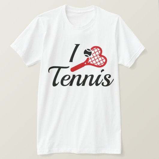 I Liebe Tennis T-Shirt (Design vorne)