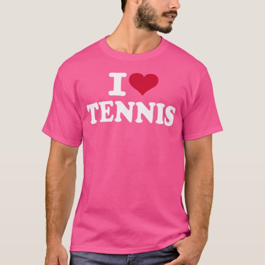 I Liebe Tennis T-Shirt (Vorderseite)