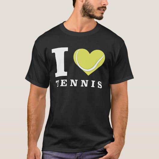 I Liebe Tennis T-Shirt (Vorderseite)
