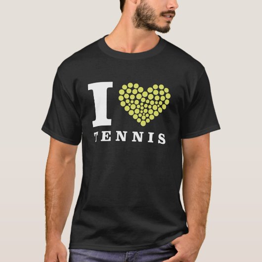 I Liebe Tennis T-Shirt (Vorderseite)