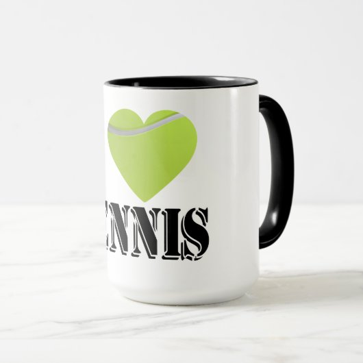 I Liebe Tennis - Tasse (VorderseiteRechts)