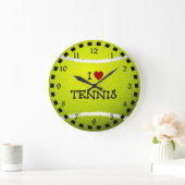 I Liebe Tennis - Tennisball Große Wanduhr (Zuhause)