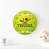 I Liebe Tennis - Tennisball Große Wanduhr (Zuhause)