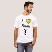 I Liebe Tennis Text Design T-Shirt (Vorne ganz)