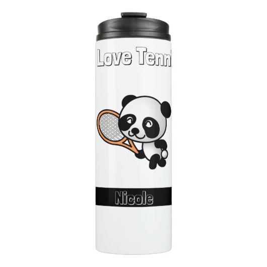 I Liebe Tennis Thermosbecher (Vorderseite)