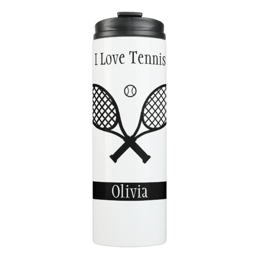 I Liebe Tennis Thermosbecher (Vorderseite)