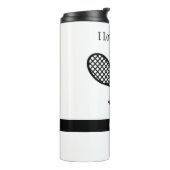 I Liebe Tennis Thermosbecher (Nach links gedreht)