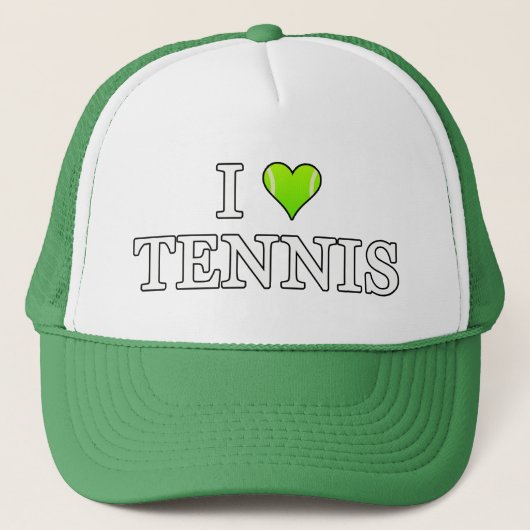 I Liebe Tennis Truckerkappe (Vorderseite)