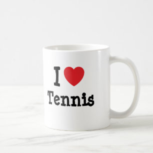 I Liebe Tennisherz personalisiert Kaffeetasse