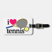 I LIEBE TENNNIS GEPÄCKANHÄNGER (Vorderseite horizontal)