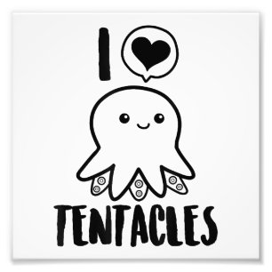 I Liebe Tentacles T - Shirt Niedliches Octopus-T-S Fotodruck