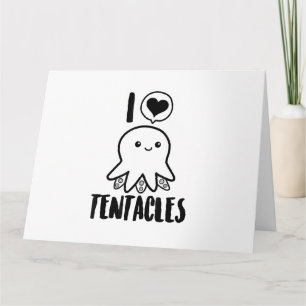 I Liebe Tentacles T - Shirt Niedliches Octopus-T-S Karte