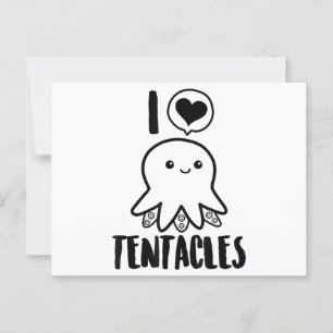 I Liebe Tentacles T - Shirt Niedliches Octopus-T-S Postkarte