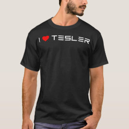 I Liebe TESLER Funny Trump Elon Heart Meme T-Shirt