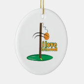 I Liebe Tetherball Keramik Ornament (Rechts)